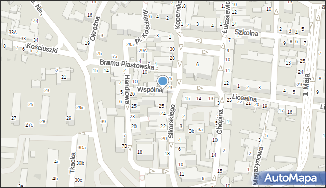 Sulechów, Sikorskiego Władysława, gen., 27, mapa Sulechów