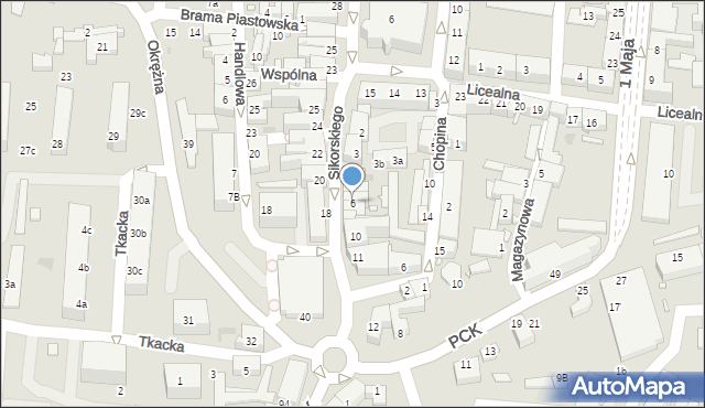 Sulechów, Sikorskiego Władysława, gen., 6, mapa Sulechów