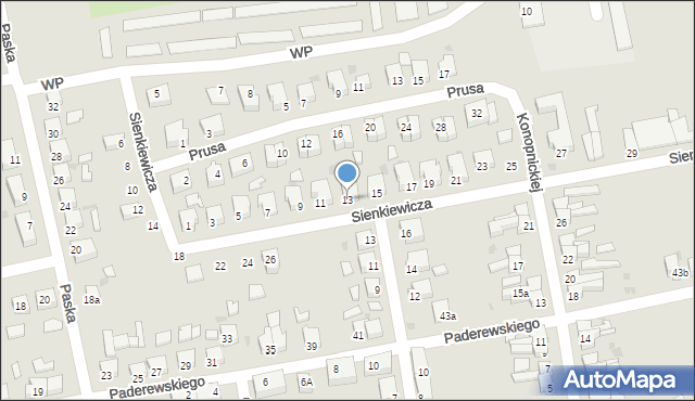 Sulęcin, Sienkiewicza Henryka, 13, mapa Sulęcin