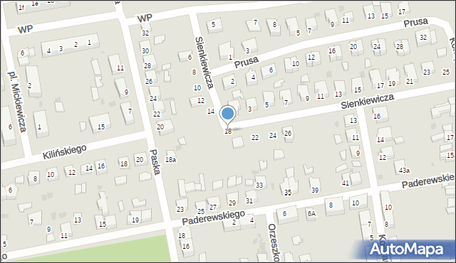 Sulęcin, Sienkiewicza Henryka, 18, mapa Sulęcin