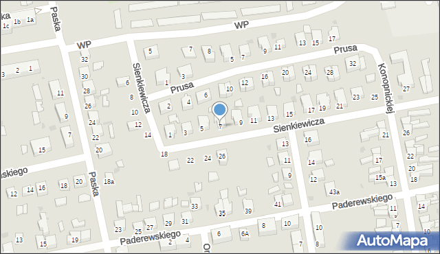 Sulęcin, Sienkiewicza Henryka, 7, mapa Sulęcin