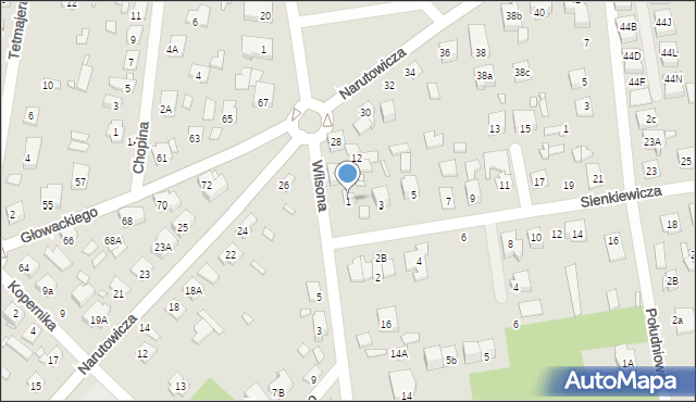 Sulejówek, Sienkiewicza Henryka, 1, mapa Sulejówek