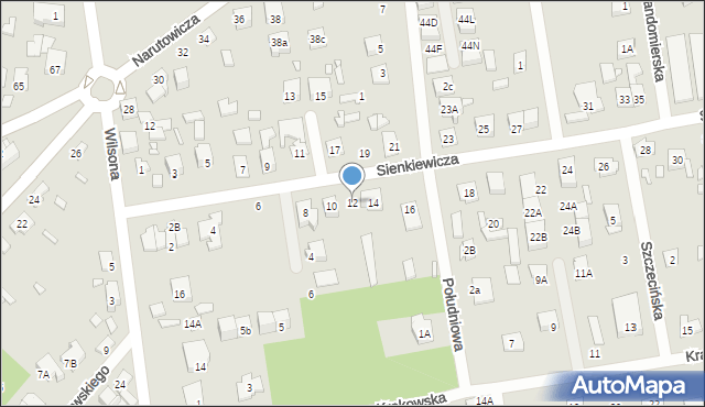 Sulejówek, Sienkiewicza Henryka, 12, mapa Sulejówek