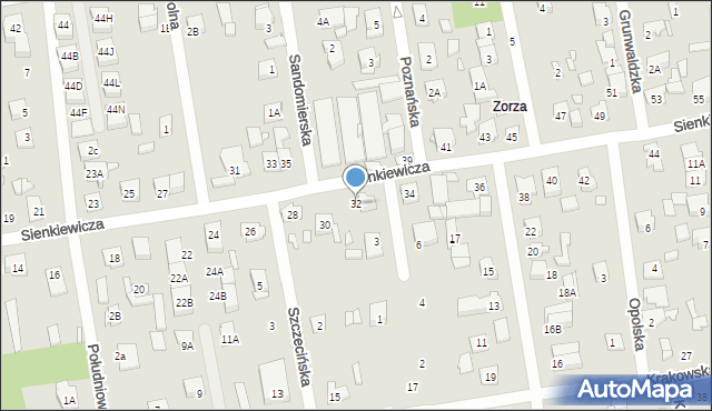 Sulejówek, Sienkiewicza Henryka, 32, mapa Sulejówek