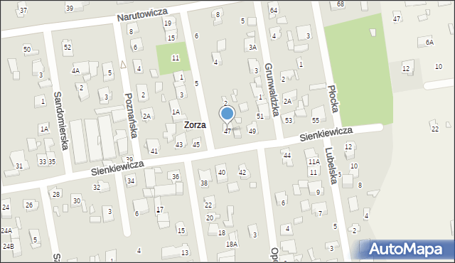 Sulejówek, Sienkiewicza Henryka, 47, mapa Sulejówek