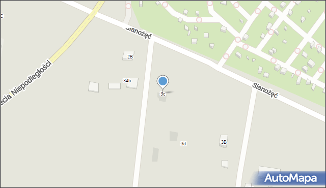 Suwałki, Sianożęć, 3c, mapa Suwałk