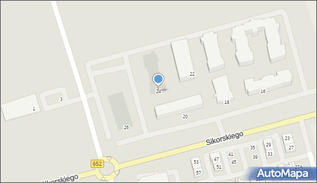 Suwałki, Sikorskiego Władysława, gen., 24, mapa Suwałk