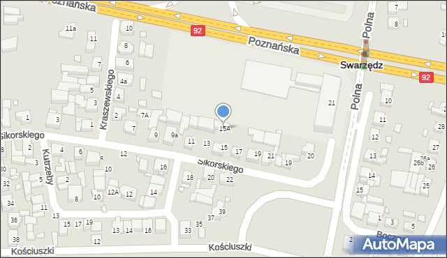Swarzędz, Sikorskiego Władysława, gen., 15A, mapa Swarzędz