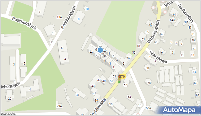 Świdnica, Sienna, 7, mapa Świdnicy