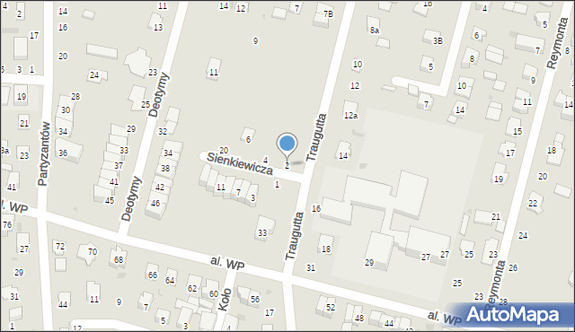 Świdnik, Sienkiewicza Henryka, 2, mapa Świdnika