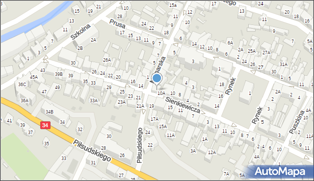 Świebodzice, Sienkiewicza Henryka, 12, mapa Świebodzice