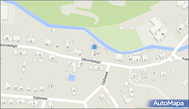 Świebodzice, Sikorskiego Władysława, gen., 12, mapa Świebodzice