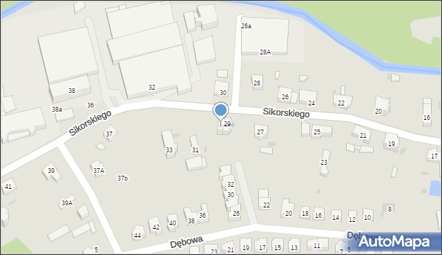 Świebodzice, Sikorskiego Władysława, gen., 29A, mapa Świebodzice
