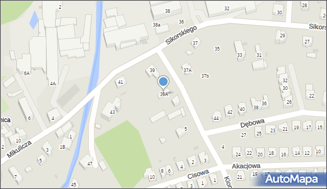 Świebodzice, Sikorskiego Władysława, gen., 39A, mapa Świebodzice