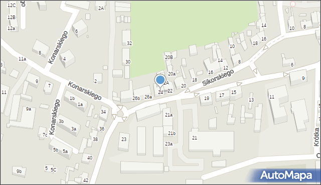 Świebodzin, Sikorskiego Władysława, gen., 24, mapa Świebodzin