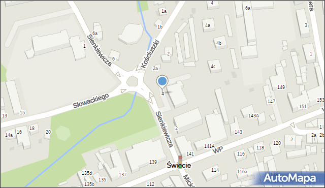 Świecie, Sienkiewicza Henryka, 4, mapa Świecie