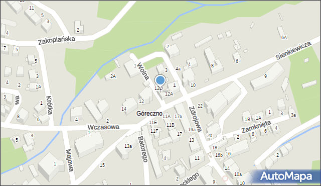 Świeradów-Zdrój, Sienkiewicza Henryka, 12C, mapa Świeradów-Zdrój