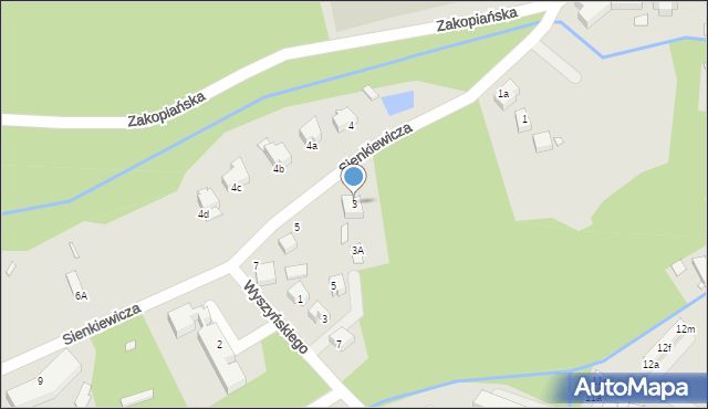 Świeradów-Zdrój, Sienkiewicza Henryka, 3, mapa Świeradów-Zdrój