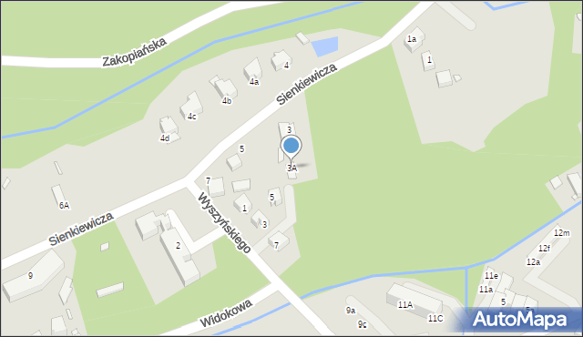 Świeradów-Zdrój, Sienkiewicza Henryka, 3A, mapa Świeradów-Zdrój