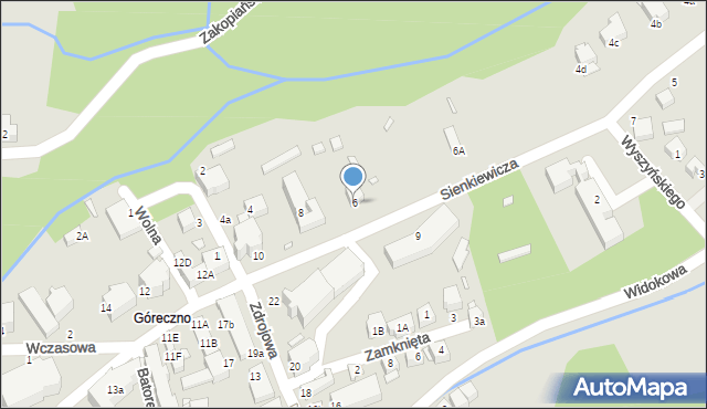 Świeradów-Zdrój, Sienkiewicza Henryka, 6, mapa Świeradów-Zdrój