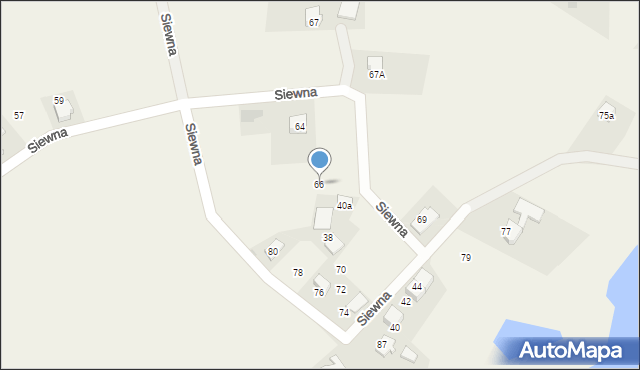 Świerczyniec, Siewna, 66, mapa Świerczyniec