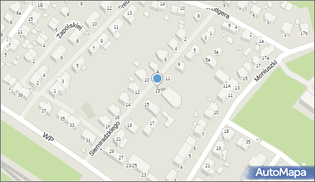 Świnoujście, Siemiradzkiego Henryka, 13, mapa Świnoujście