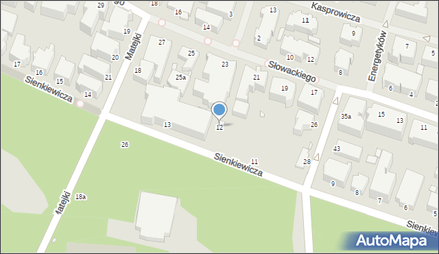 Świnoujście, Sienkiewicza Henryka, 12, mapa Świnoujście