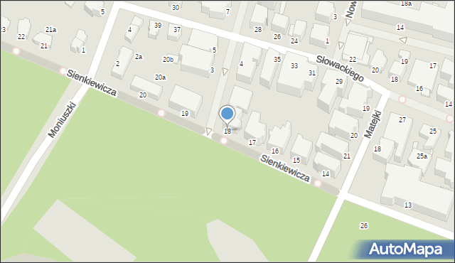 Świnoujście, Sienkiewicza Henryka, 18, mapa Świnoujście