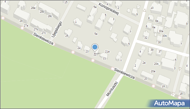 Świnoujście, Sienkiewicza Henryka, 22, mapa Świnoujście