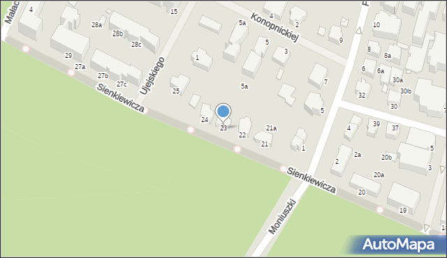 Świnoujście, Sienkiewicza Henryka, 23, mapa Świnoujście