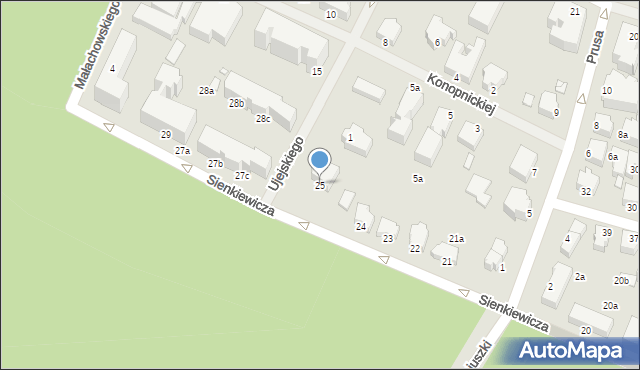 Świnoujście, Sienkiewicza Henryka, 25, mapa Świnoujście