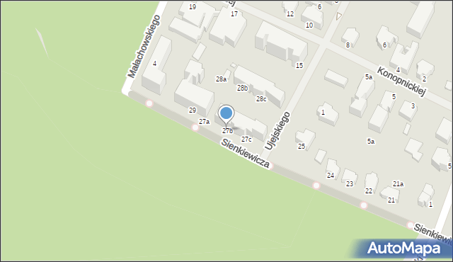 Świnoujście, Sienkiewicza Henryka, 27b, mapa Świnoujście