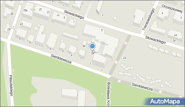 Świnoujście, Sienkiewicza Henryka, 2a, mapa Świnoujście