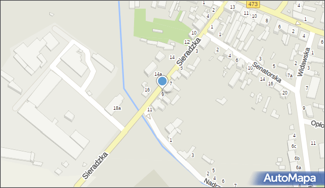 Szadek, Sieradzka, 9, mapa Szadek