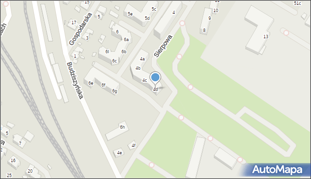 Szczecin, Sierpowa, 4d, mapa Szczecina