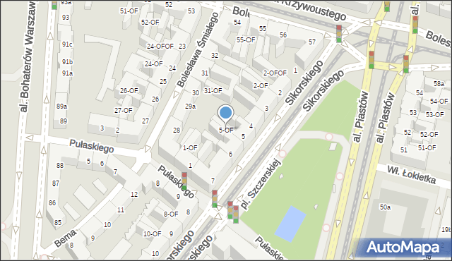 Szczecin, Sikorskiego Władysława, gen., 5-OF, mapa Szczecina