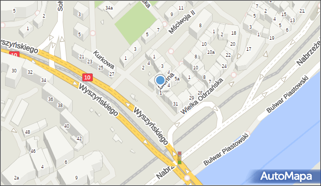 Szczecin, Sienna, 1, mapa Szczecina