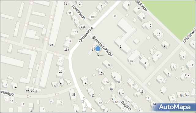 Szczecin, Siemiradzkiego Henryka, 7, mapa Szczecina