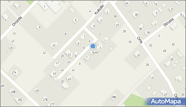 Szczęsne, Sikorki, 5, mapa Szczęsne