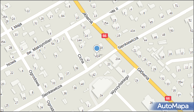 Szepietowo, Sienkiewicza Henryka, 41A, mapa Szepietowo