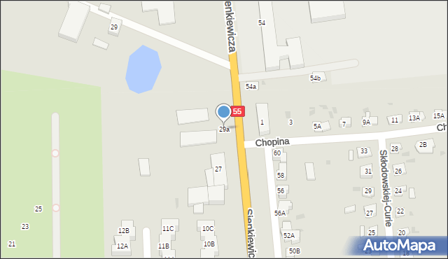 Sztum, Sienkiewicza Henryka, 29a, mapa Sztum