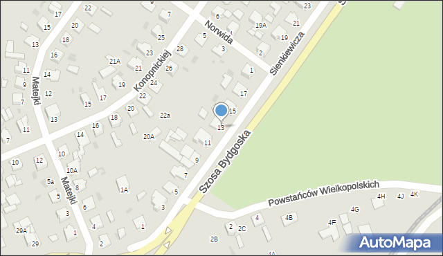Szubin, Sienkiewicza Henryka, 13, mapa Szubin