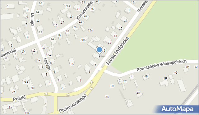 Szubin, Sienkiewicza Henryka, 7, mapa Szubin