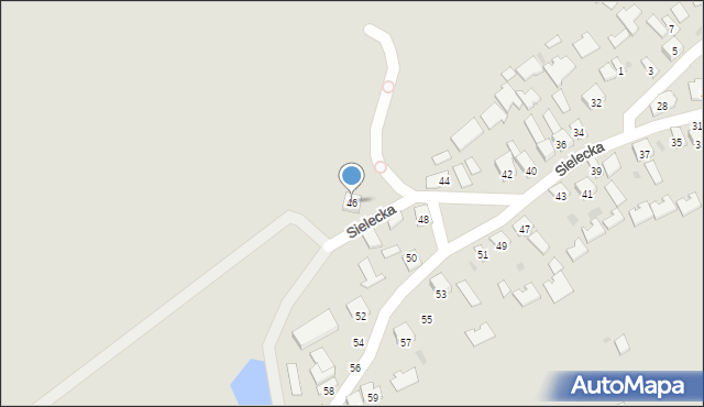 Tarnobrzeg, Sielecka, 46, mapa Tarnobrzegu
