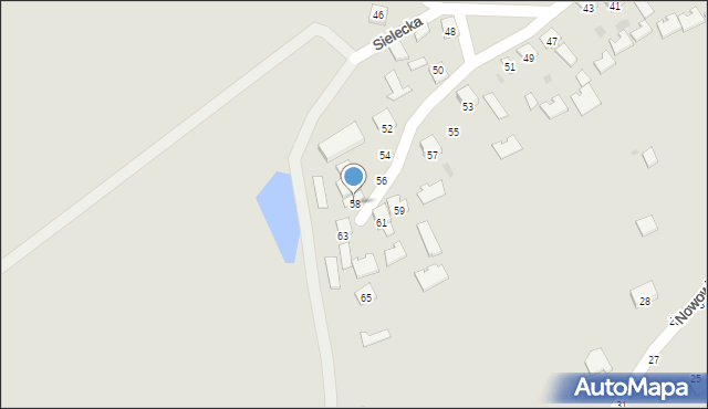 Tarnobrzeg, Sielecka, 58, mapa Tarnobrzegu