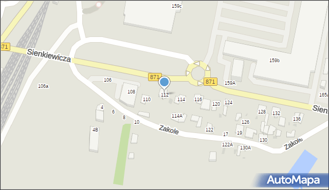 Tarnobrzeg, Sienkiewicza Henryka, 112, mapa Tarnobrzegu
