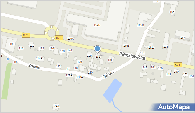 Tarnobrzeg, Sienkiewicza Henryka, 132, mapa Tarnobrzegu