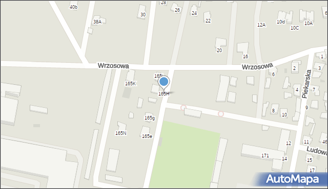 Tarnobrzeg, Sienkiewicza Henryka, 165H, mapa Tarnobrzegu