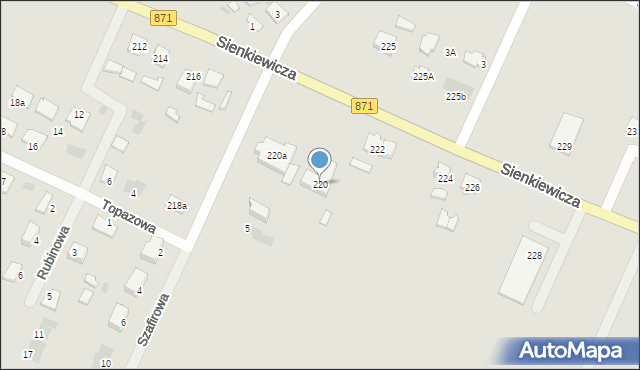 Tarnobrzeg, Sienkiewicza Henryka, 220, mapa Tarnobrzegu