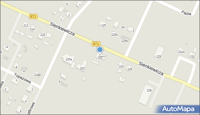 Tarnobrzeg, Sienkiewicza Henryka, 222, mapa Tarnobrzegu